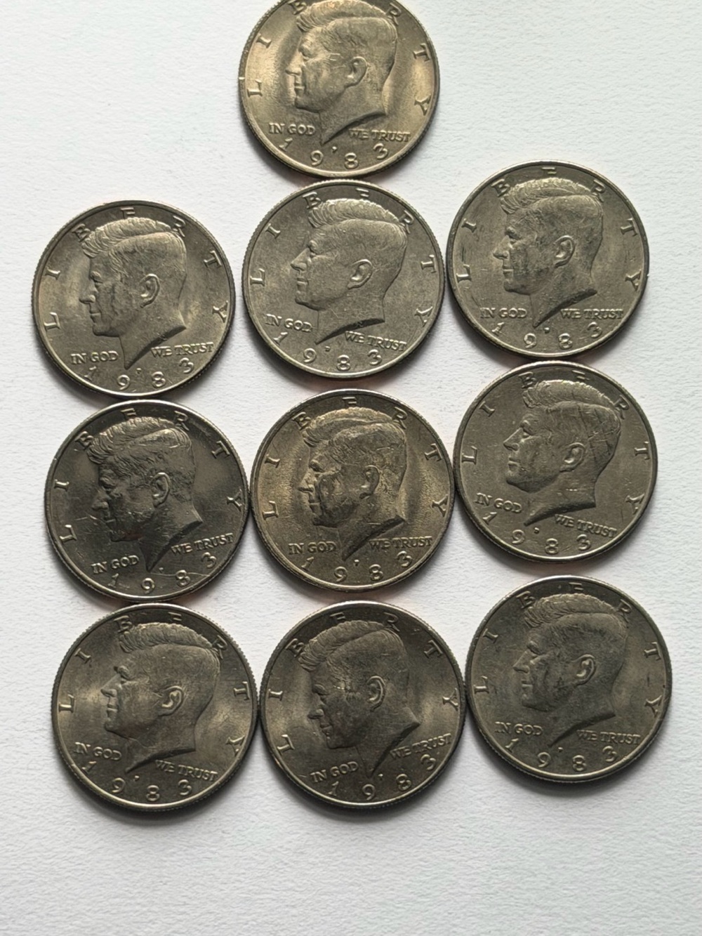 1983 Half Dollars Lot of 10